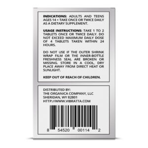 Vibratta For Energy and Focus - Safety Label